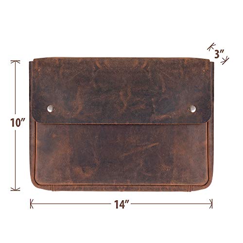 Moonster Leather Folder, Full Grain Leather File Folder Organizer
