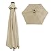 Sorbus LED Outdoor Umbrella, 10 ft Patio Umbrella LED Solar Power, with Tilt Adjustment and Crank Lift System, Perfect for Backyard, Patio, Deck, Poolside, and More (Solar LED - Beige)