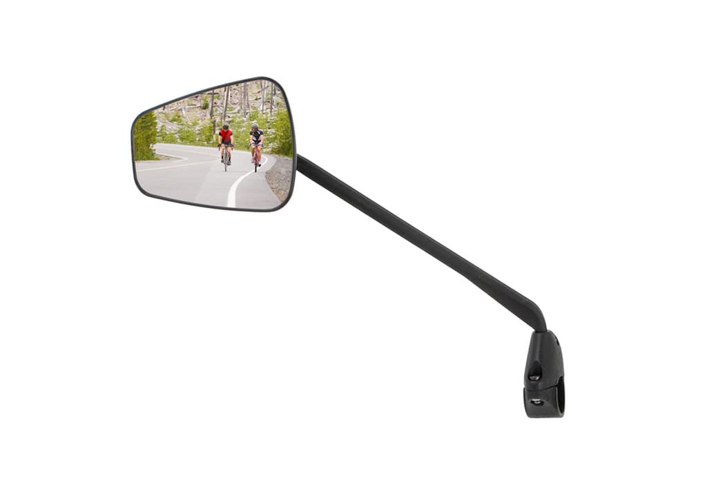 ZEFAL Espion Z56 - Rear View Mirrors for Bicycle - E-Bike and All Other Bicycles - Wide Anti-Shatter Mirror, 56cm², Black, Left Side