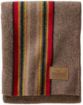 Pendleton Yakima Camp Wool Throw Blanket Mineral Umber One Size