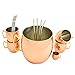 BonBon Solid Copper Moscow Mule Mug Set INCLUDES Giant Jumbo 192 oz. Moscow Mule Mug Regular Mugs Shotglass Mug With BonBon Reusable Stainless Steel Straws