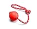 Quality Star store Dog Toys, Indestructible Rubber Ball on a Rope, for K9 Training and Teeth Cleaning, Chew Toys, Interactive Toy for Large/Small/Medium Dogs, Red