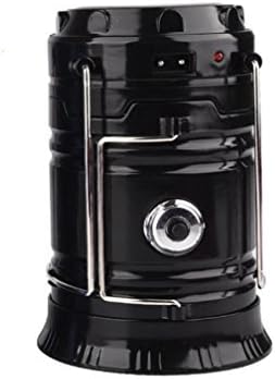 redorange Camping Lantern Lights Tactical Flashlight Solar Folding 6 LED Bright Lamp Emergency Tent Light for Outdoor Play Camp Hiking Fishing Portable Mini USB Supply Power to Phone