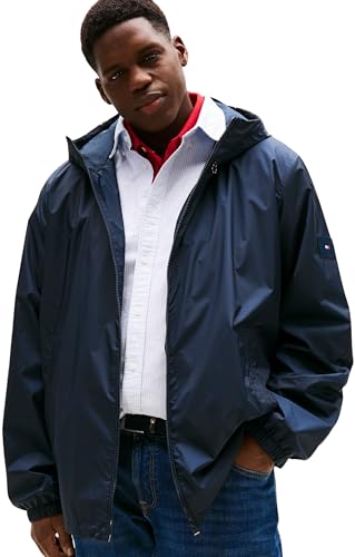 Tommy Hilfiger Cortavientos Hombre Hooded deportivo, Azul (Desert Sky), 4XL