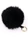 LITHER Large Genuine Fox Raccoon Fur Pom Pom Keychain Bag Charm Ring Fluffy Fur Ball