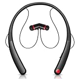 Wireless Bluetooth Headphones, BestOnly Magnetic Neckband Headset Sport Running in-Ear Earbuds, Noise Cancelling Sweatproof Stereo Earphones with Mic, Black