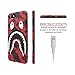 iPhone 7/8 Shark Face Case Street Fashion: Luxury Flexible Durable Designer Protective TPU Cover/Bumper/Skin/Cushion with Wrist Strap (Compatible with 4.7