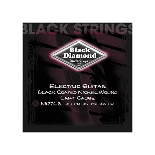 UPC 800022847764, Black Diamond N477LB Black Coated Nickel Wound Electric Guitar Strings, Light