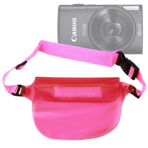 DURAGADGET-Travel-Pink-Holiday-Waterproof-Waist-Bag--Dry-Case-with-Adjustable-Waist-Strap-for-Canon-PowerShot-