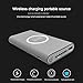 Portable QI Wireless Charger Power Bank External Battery Pack 10000mah - Type C Fast Re-charger By Moona for iPhone X 10 8 8 Plus Samsung Galaxy S8 S8 Plus S9 Note 8 S7 S7 Edge LG G6 V20 V30 nexus 6 7