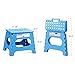 ACSTEP Folding Step Stool for Adults 11 Height Lightweight Plastic Stepping Stool Foldable Step Stool Hold up to 300lbs Non Slip Collapsible Stool Blue