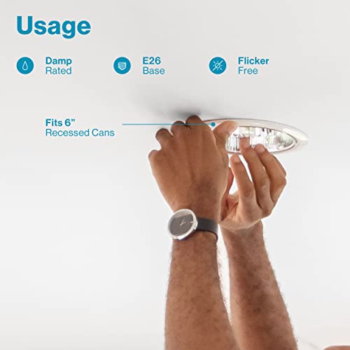 Sunco BR40 Light Bulb, LED Indoor Flood Light, Dimmable, 5000K Daylight