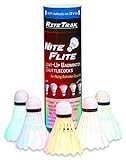 NiteFlite Light-Up Badminton Birdies by RiteTrak Sports, 5-pack Feather Shuttlecocks for Day or Night Use, for Backyard, Park, Beach or Camping