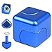 JZH Metal Aluminum Infinity Cube Fidget Hand Spinner Finger Spin Toys, Removable Finger Gyro Rubik Cube Naughty toys. (Blue)