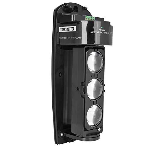 Sonew Waterproof Laser Security Beam System, Triple Beam Alarm Photoelectric Infrared Led Detector Security System, Home Security Alarm Infrared Detector Sensor(2^)