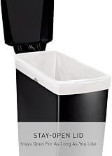 simplehuman 40 L Slim Pedal Bin Black – Waste Separation System view 5