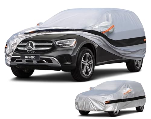 Holthly Exterior SUV Car Cover for Mercedes Benz GLC (2015-2025), Car Cover 10 Layers of Protection, 100% Waterproof, Anti-Dust, Windproof, Rain Waterproof, UV Protection