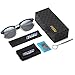 FEIDU Retro Polarized Mens Sunglasses for Men Half Metal Women FD3030 (silver/blue）