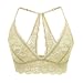 Sexy Lace Satin Bralette Triangle Bikini Top Wireless Strappy Unpadded Comfortable Imitate Silk Bras for Women (Medium, Skin) primary