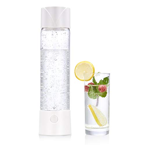 COZ Portable Sparkling Water Maker White, 1.6 Pint Homemade Soda Pop Maker Machine, 750mL
