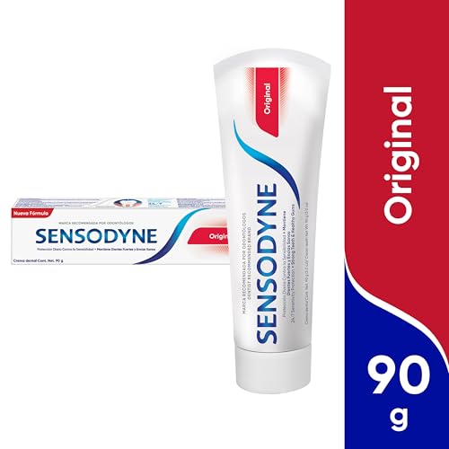 Sensodyne Pasta Dental con Flour para Dientes Sensibles Original, Protección Anticaries, 90g