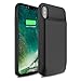 iPhone X Battery Case,3600mAh Rechargeable Portable External Battery Charger Pack Extend Power Bank Backup Charging Protective Case Cover Shell (Black)