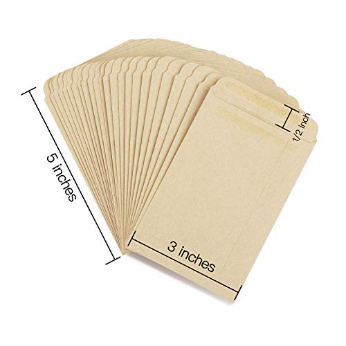 Soligt SelfSealing, Printable Seed Packet Envelopes 100 Counts, 3" x