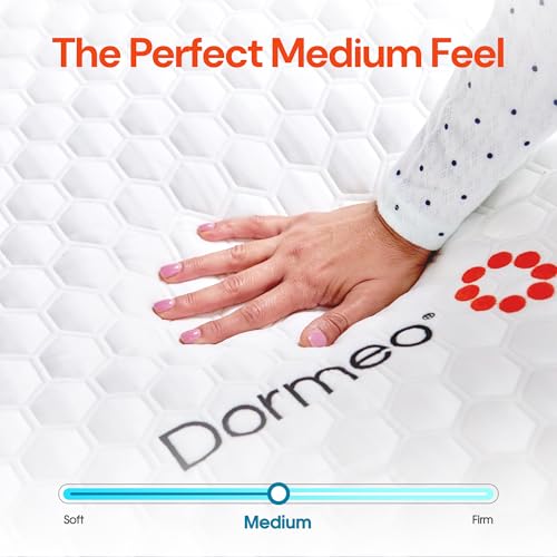 Dormeo Premium Queen Breathable Mattress Topper with 3-Zone OctaspringⓇ Technology for Optimal Back Support, Anti-Slip Bottom, Topper Only - Mattress Not Included