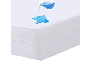 Nokolulu Zipper Waterproof Crib Mattress Protector | Toddler & Baby Crib Mattress Protector Cover - Premium Soft Fitted Crib 