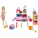 Barbie Tent Fantasie Spel Barbie® Reispop, Blond, Met Puppy, Koffer Die Open Kan, Stickers En 10 Accessoires, Voor 3 Tot 7 Jaar Oud, FWV25 Barbie Sale Sylvanian Families