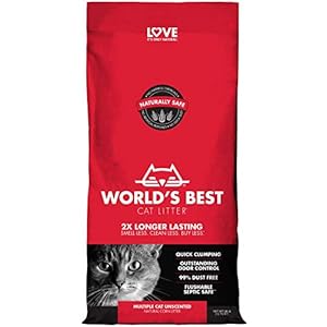Worlds-Best-Cat-Litter-28lb-127kg-Multiple-Cat-Unscented Worlds Best Cat Litter 28lb ,Multiple Cat Unscented, 12.7 kg (Pack of 1)