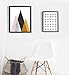 MotivatedWallArt Mid Century Modern Art Print Midcentury Minimalist Modern Mountain Geometric Print Black Gold Textures Poster Contemporary Wall Art for Living Room Bathroom 8x10 Unframed Artwork