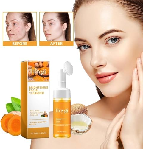 BSMKCL TURMERIC FACIAL CLEANSER, SKINCARE FACE WASH, MOISTURISING TURMERIC FOAMING CLEANSER, ANTI AGING EXFOLIATING SOOTHING HYDRATING SKINCARE FACIAL WASH FOR FACE BODY