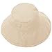 Simplicity Summer Solid Cotton Bucket Hat with Big Fold-Up Brim, Khaki