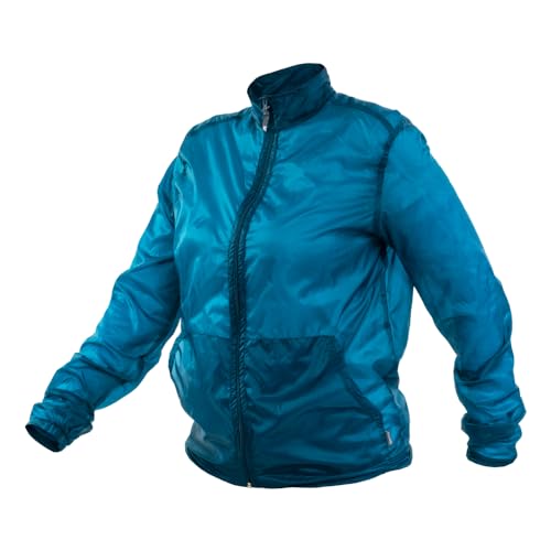 Jaqueta Corta-Vento Ultralight CURTLO - Unissex PP, Azul PetrĂłleo