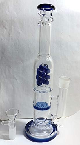 Verre Brillant Handcrafted 11-inch Glass 14 Interface (Blue)