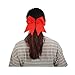 CN Girls Cheerleader Hair Bow with Ponytail Holder for Cheerleading Girl Red Pack of 10