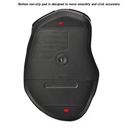 decwang 2.4G Wireless Mouse, 4 Button Ergonomic Mouse, Silent Click Mouse for Laptop/Netbook/Computer with USB Receiver, Compatible with Windows Microsoft System - Thumbnail 6