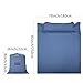 CAMTOA Sleeping Bag Liner, 2 Persons Travel Camping Sheet, Antimicrobial Soft Cotton Compact Sleep Sheet with Lightweight Carry Bag for Travel, Hotel,Youth Hostel, Picnic, Business Trip etc. Navy