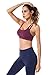 QUEENIEKE Women's Light Support Double-T Back Wirefree Pad Yoga Sports Bra Size M Color Fuchsia