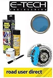 E-TECH Gloss Sky Blue Brake Caliper/Drum Paint Complete Kit Inc Paint/Cleaner & Brush