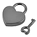 uxcell Metal Heart Shaped Drawer Suitcase Security Lock Padlock Black