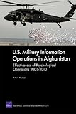 U.S. Military Information Operations in Afghanistan: Effectiveness of Psychological Operations 2001-2010