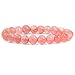 Smelted Cherry Quartz Gemstone 8mm Round Beads Stretch Bracelet 7