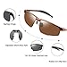 SOXICK Men's Sports Polarized Sunglasses - Fashion UV Protection Rectangular Half Frame Sun Glasses
