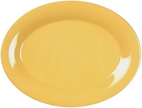Restaurant Essentials Coleur 12 in. x 9 in. Platter in Yellow (12-Piece)