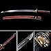 xinan2018 Wooden Scabbard Samurai Katana Real T10 1045 1060 1090 Battle Ready Hand Forged Damascus Carbon Steel Heat Tempered Full Tang Sharp Handmade Gold Wall Mount Steel