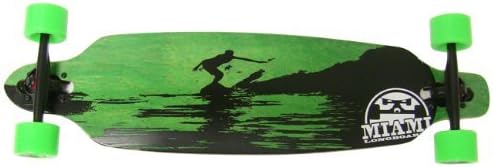 MIAMI LONGBOARDS Drop Through SURF Green Longboard Skateboard