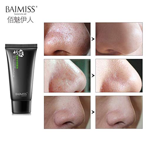BAIMISS Nose Blackhead Remover Face Black Mask Acne Treatment Peeling Mask Suction Facial Skin Care Pore Strip Black Head Masks - Thumbnail 4