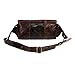 Vicenzo Leather Adonis Genuine Leather Waist Bag Fanny Pack (Dark Brown, S)